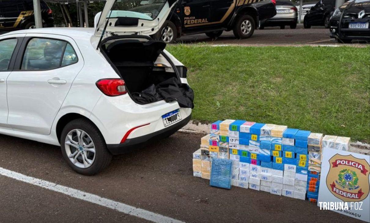 Policia Federal apreende veículo carregado com celulares descaminhados do Paraguai Policia Federal apreende veículo carregado com celulares descaminhados do Paraguai