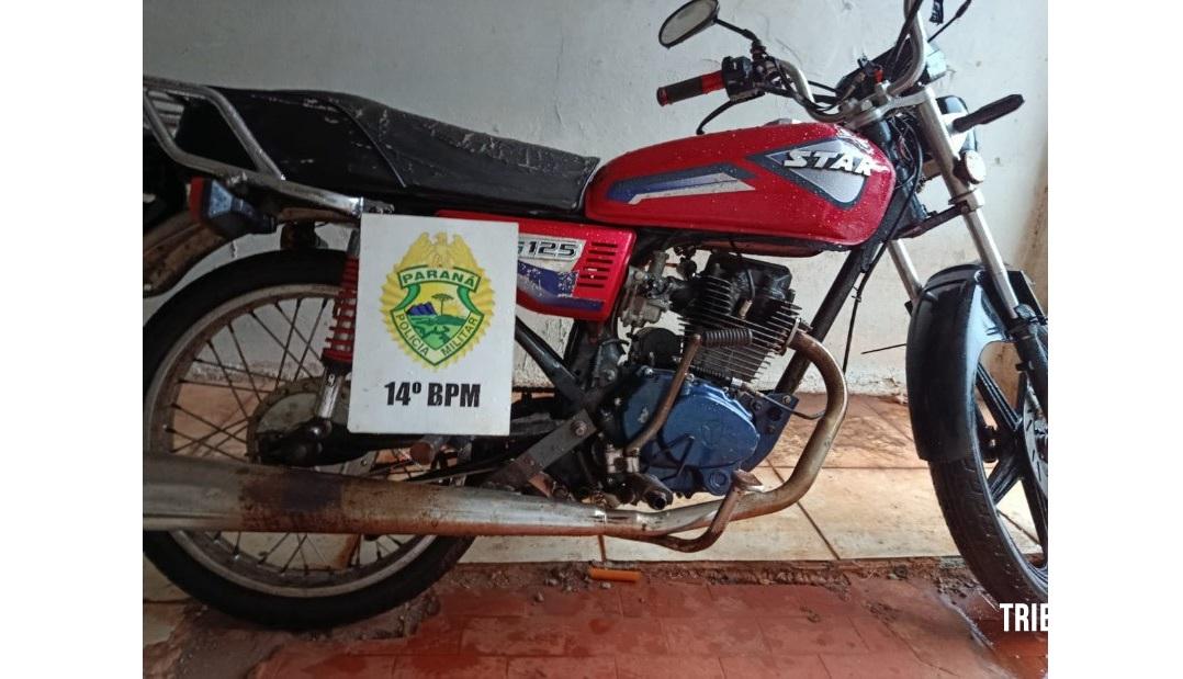 Polícia Militar apreende motocicleta adulterada em São Miguel do Iguaçu Polícia Militar apreende motocicleta adulterada em São Miguel do Iguaçu