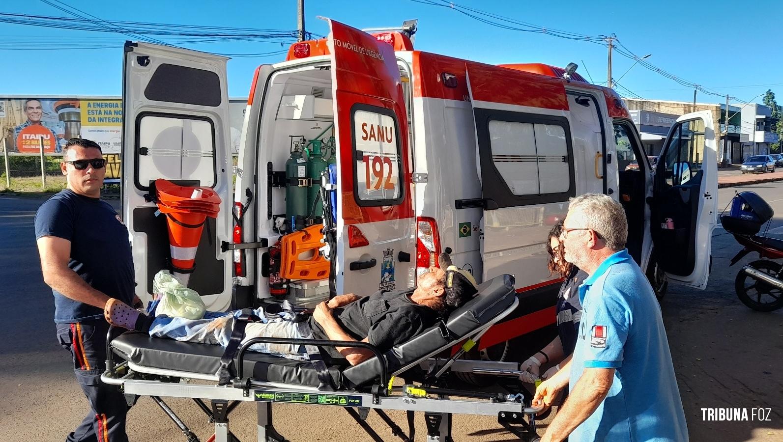 SAMU socorre ciclista que sofreu queda na Av. Morenitas SAMU socorre ciclista que sofreu queda na Av. Morenitas