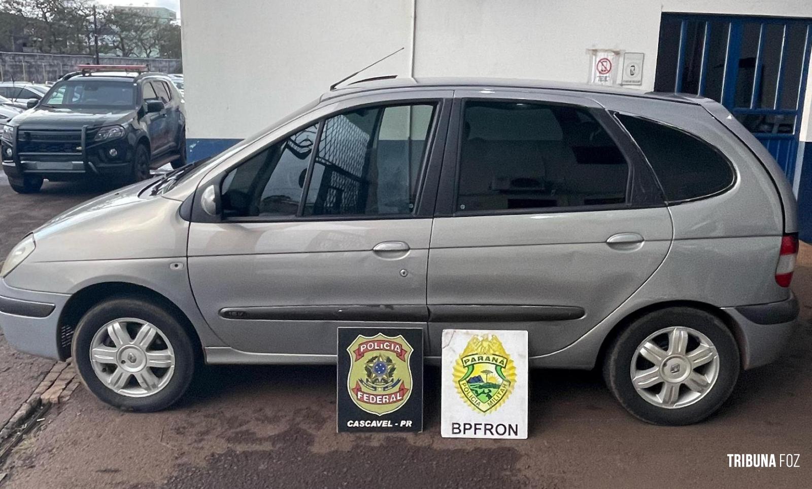 BPFRON e PF apreendem veículo carrego de mercadorias contrabandeadas em Céu Azul