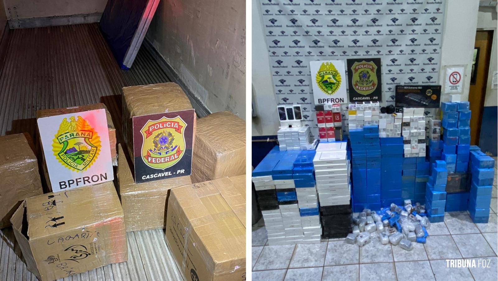 BPFRON e Policia Federal prendem homem com carga milionária de eletrônicos em Santa Tereza do Oeste BPFRON e Policia Federal prendem homem com carga milionária de eletrônicos em Santa Tereza do Oeste