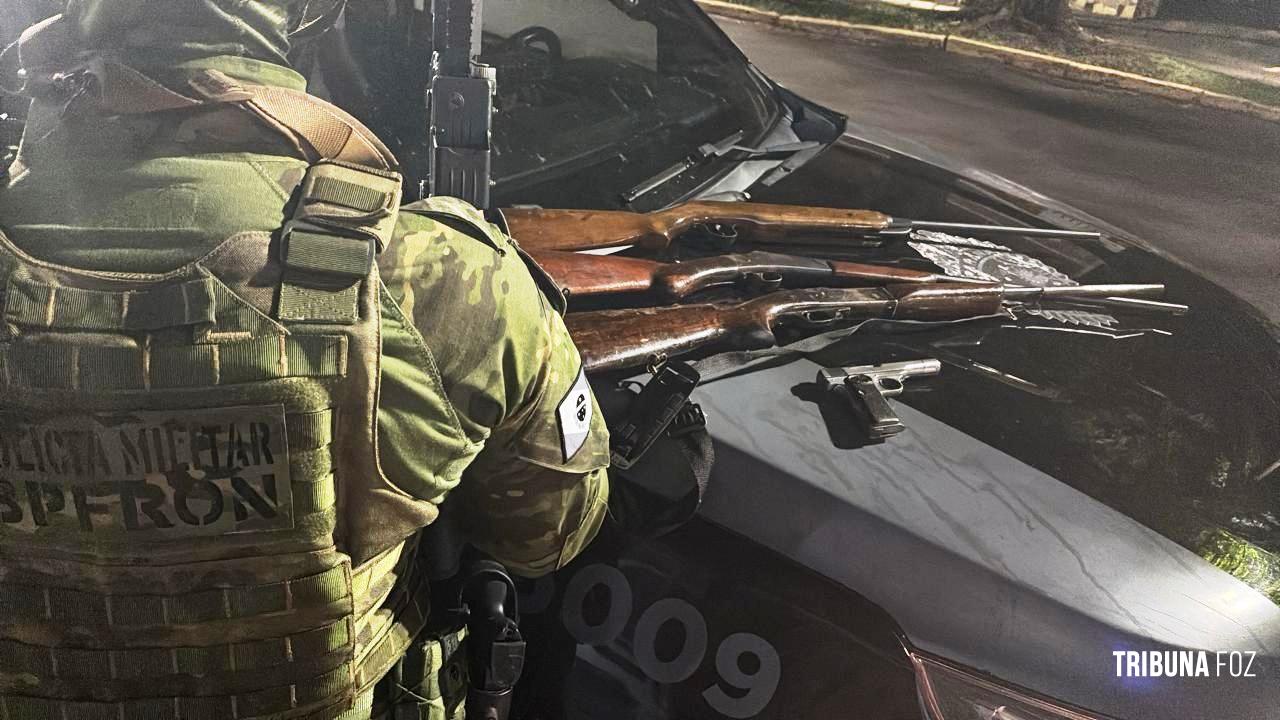 BPFRON prende homem com armas de fogo na cidade de Pato Bragado BPFRON prende homem com armas de fogo na cidade de Pato Bragado