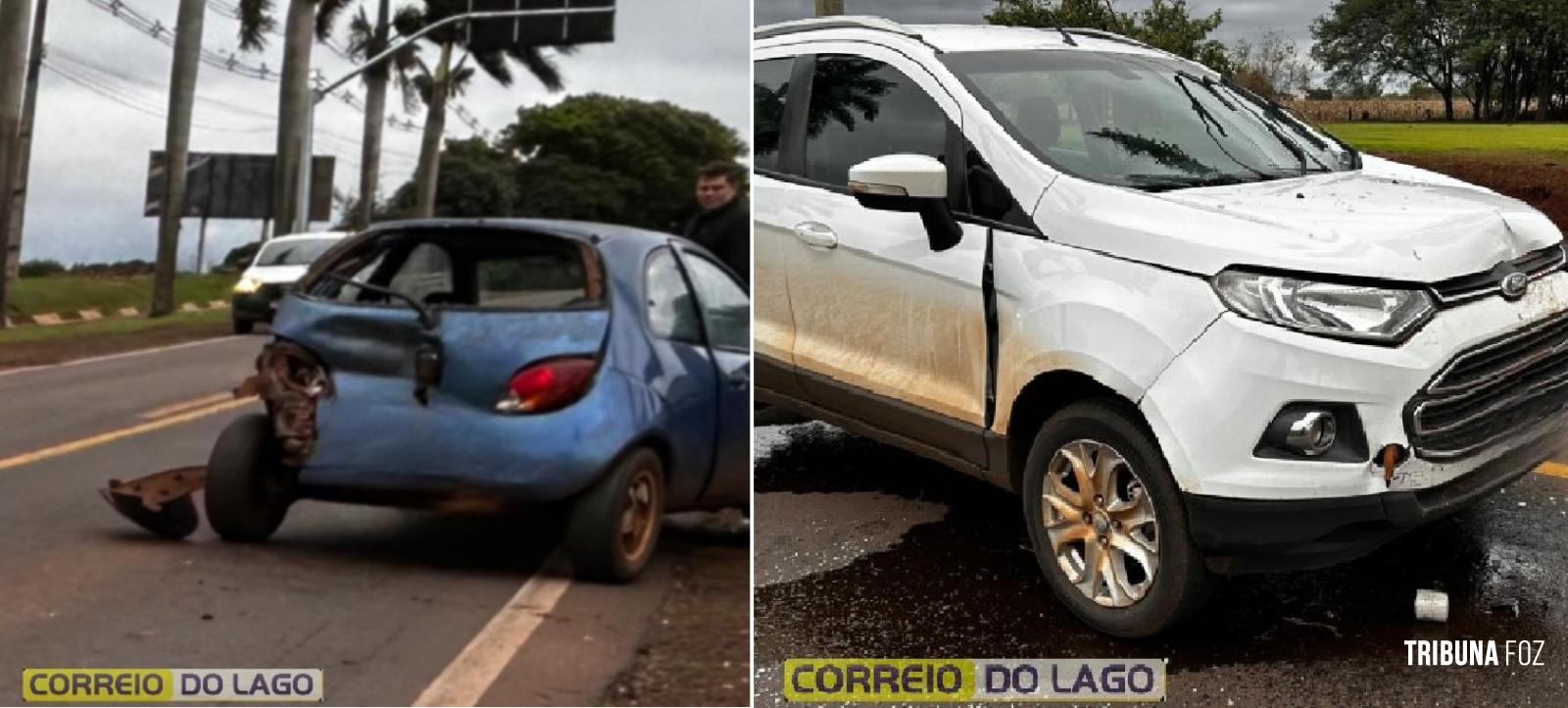 Colisão entre três veículos é registrada na PR-488 em Santa Helena Colisão entre três veículos é registrada na PR-488 em Santa Helena