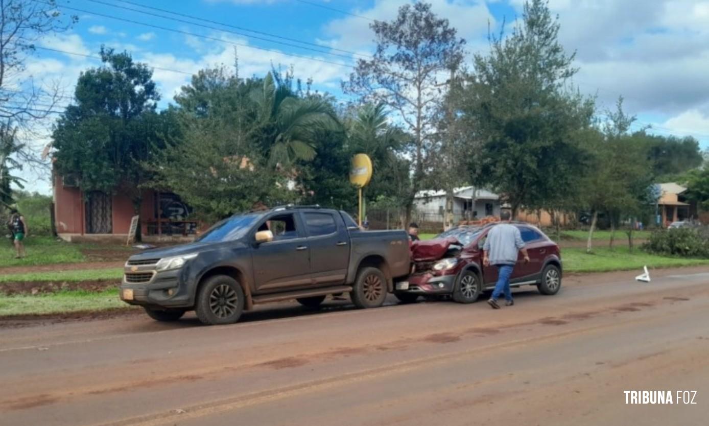 Colisão traseira é registrada na Ruta Py-06 na cidade de Irunã, no Paraguai Colisão traseira é registrada na Ruta Py-06 na cidade de Irunã, no Paraguai