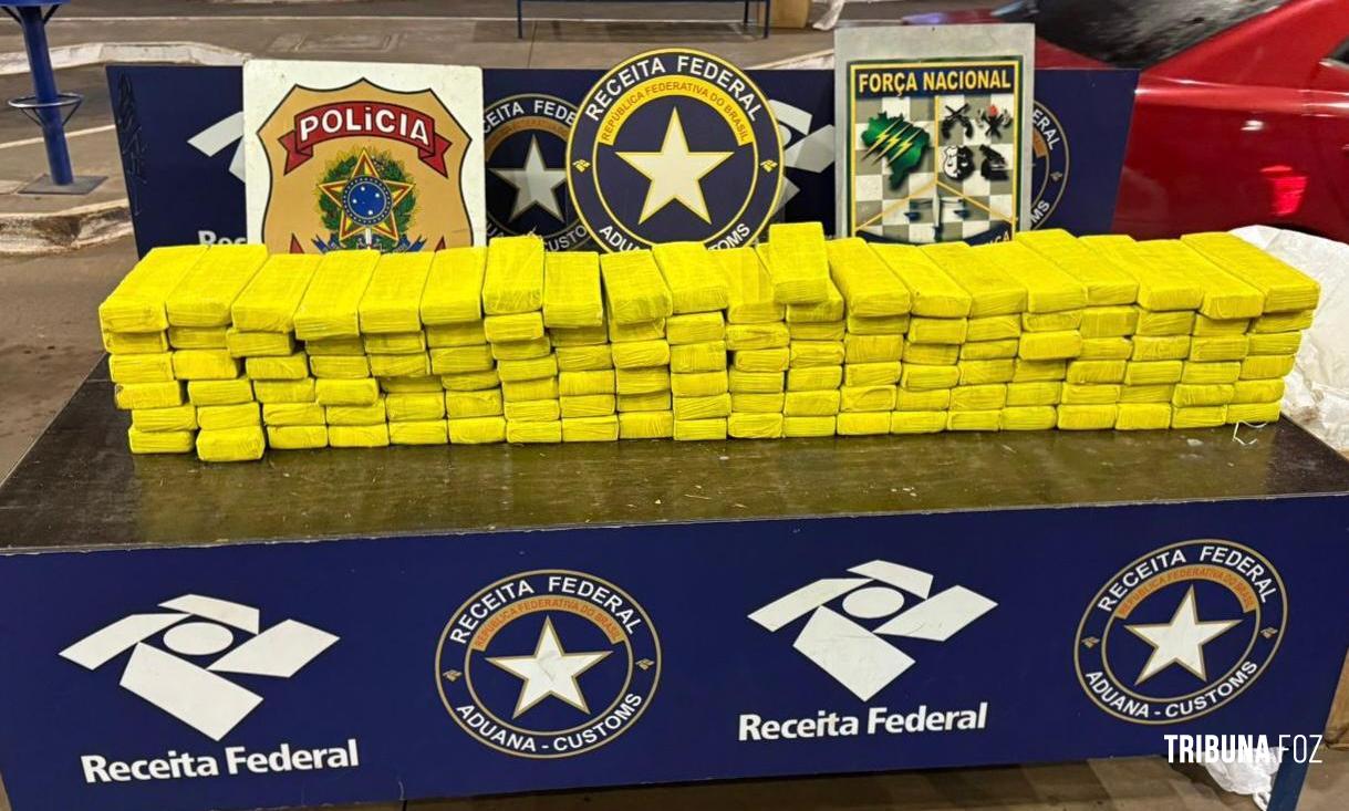Receita Federal apreende 107,5 Kg de maconha em fundo falso de veiculo na Ponte Internacional da Amizade Receita Federal apreende 107,5 Kg de maconha em fundo falso de veiculo na Ponte Internacional da Amizade