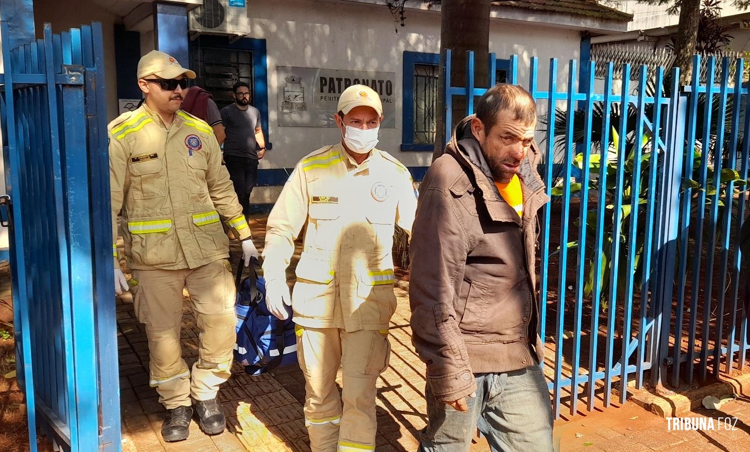 Siate socorre andarilho agredido no Patronato de Foz do Iguaçu Siate socorre andarilho agredido no Patronato de Foz do Iguaçu