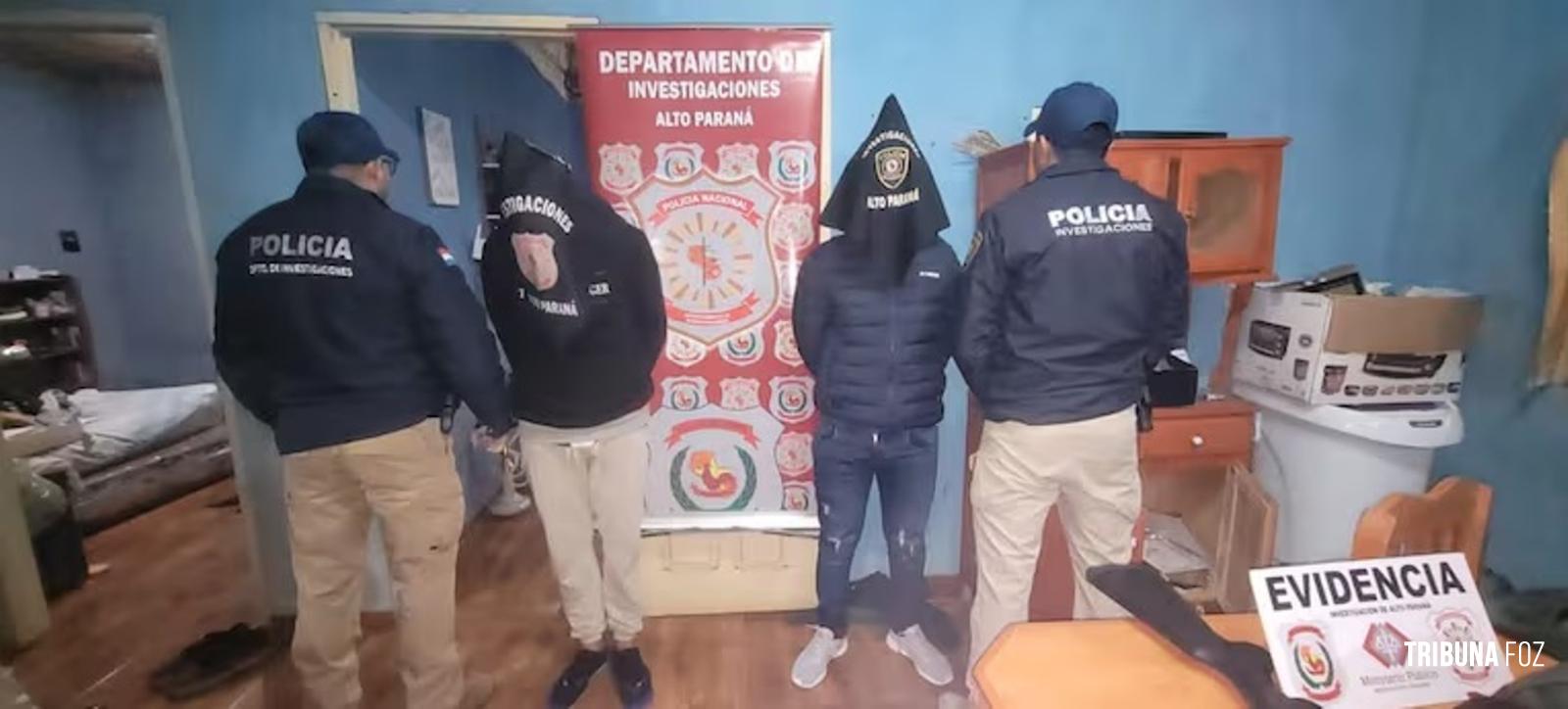 Três assaltantes são presos pela Policia Nacional do Paraguai em Ciudad Del Este Três assaltantes são presos pela Policia Nacional do Paraguai em Ciudad Del Este