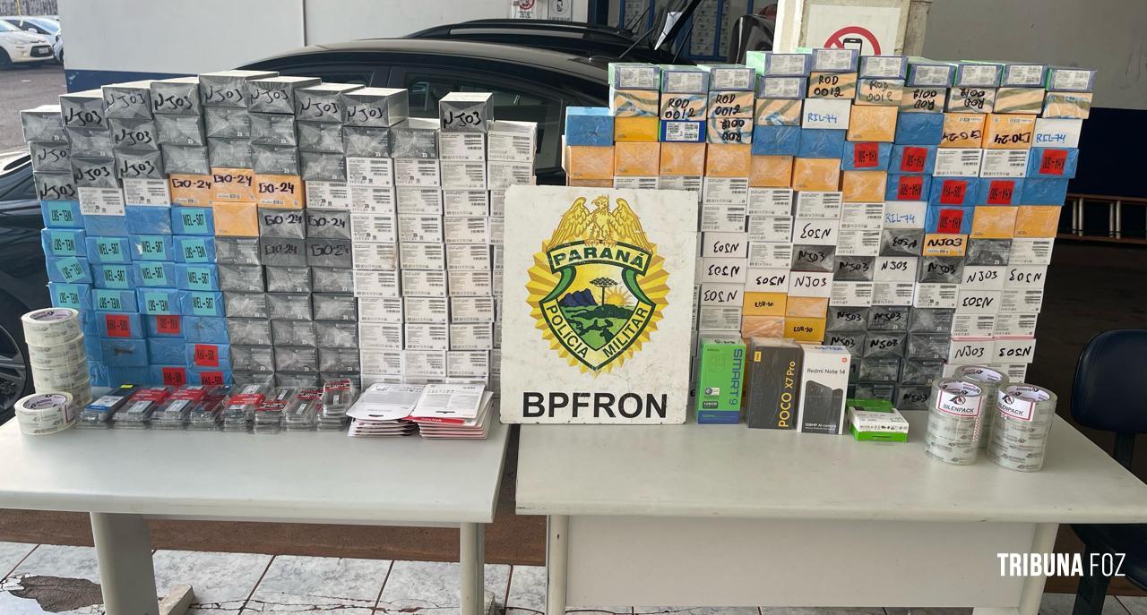 BPFRON apreende dois veículos carregados com celulares e prende 3 homens em Céu Azul BPFRON apreende dois veículos carregados com celulares e prende 3 homens em Céu Azul