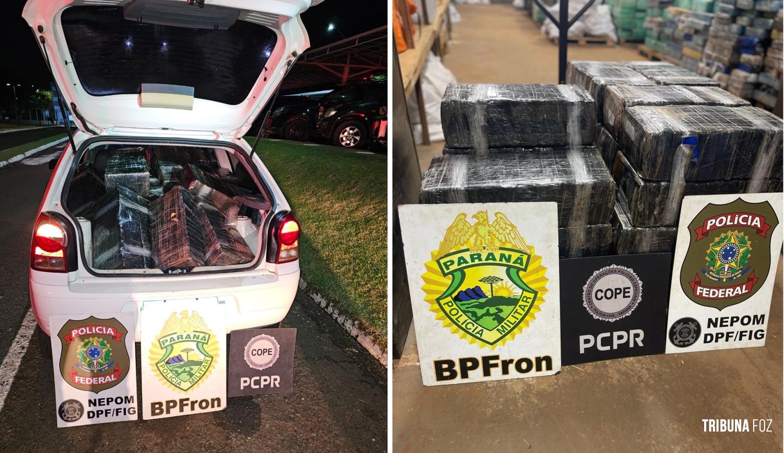 Forças policiais prendem condutor que levava 515,8 quilos de maconha dentro do veículo em Foz do Iguaçu Forças policiais prendem condutor que levava 515,8 quilos de maconha dentro do veículo em Foz do Iguaçu