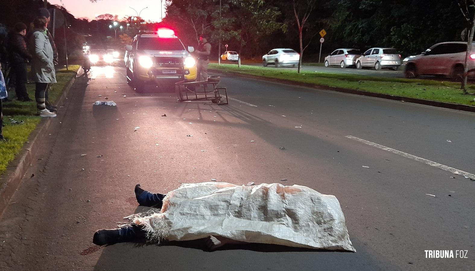 Homem morre atropelado por veículo na Av. Safira
