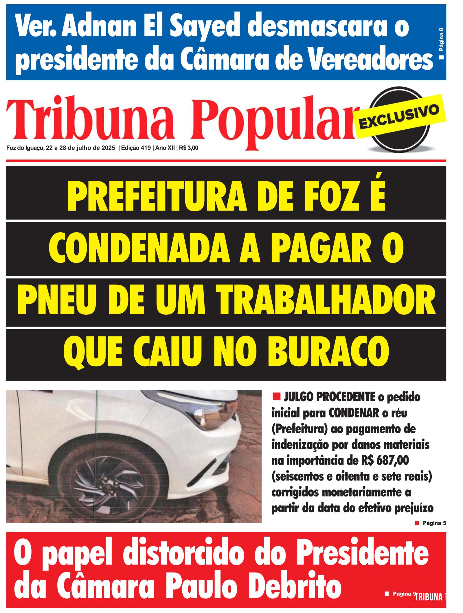 Jornal Tribuna Popular - Edição 419 Jornal Tribuna Popular - Edição 419