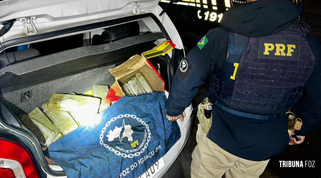 Menor é contratado para assumir posse de droga durante abordagem da PRF na BR-277 em Santa Terezinha de Itaipu
