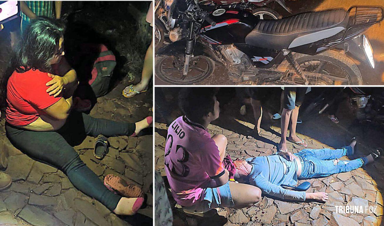 Motociclista atropela pedestre em Ciudad Del Este Motociclista atropela pedestre em Ciudad Del Este
