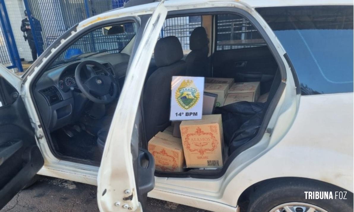 Policia Militar apreende vinhos contrabandeados no Bairro Parque Presidente