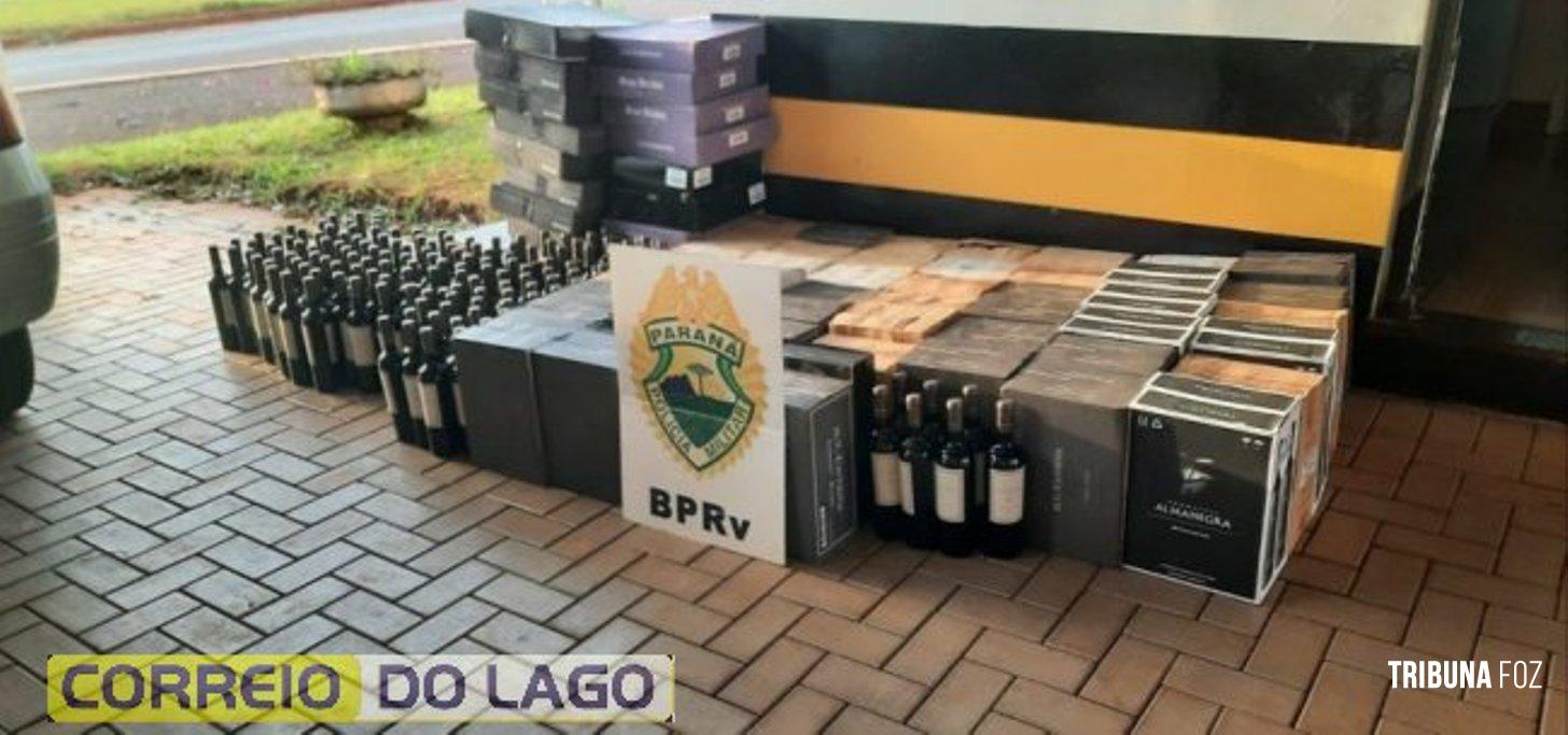 Policia Rodoviária Estadual apreende 100 caixas de vinho contrabandeado e encaminha para a Receita Federal Policia Rodoviária Estadual apreende 100 caixas de vinho contrabandeado e encaminha para a Receita Federal