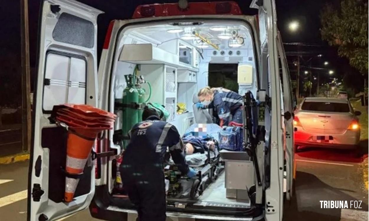 Adolescente fica ferido após colisão entre bicicleta e carro em Santa Helena