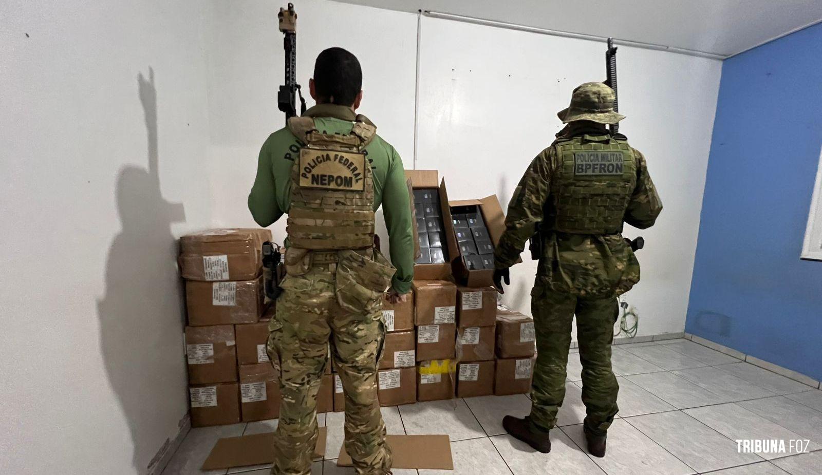 BPFRON e PF apreendem cigarros eletrônicos em um depósito na cidade de Marechal Cândido Rondon BPFRON e PF apreendem cigarros eletrônicos em um depósito na cidade de Marechal Cândido Rondon