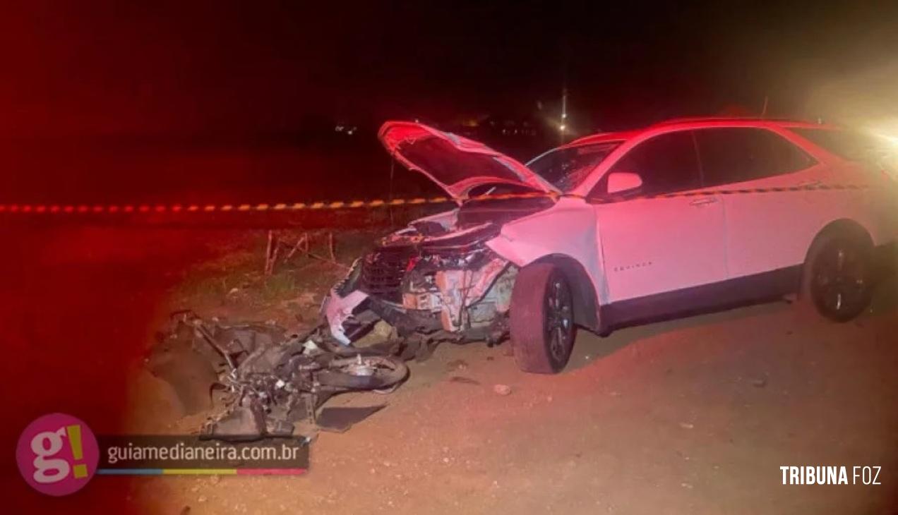 Colisão frontal deixa um morto na PR-497 em Itaipulândia