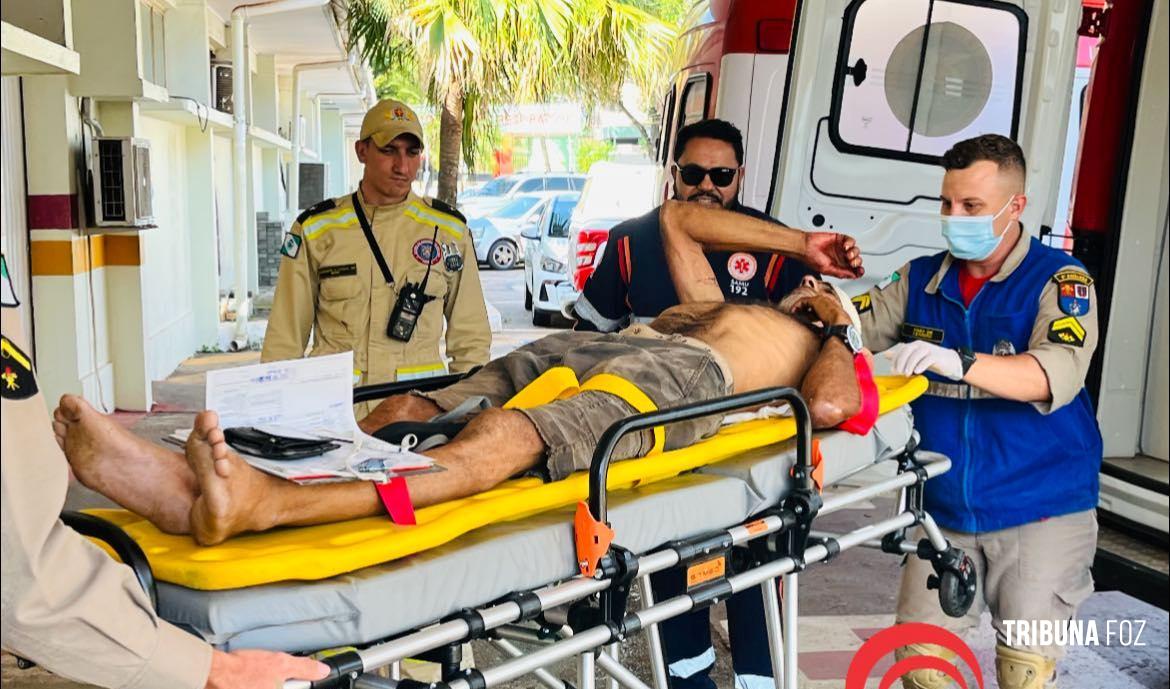 Homem é agredido com paulada na cabeça no Bairro Cidade Nova Homem é agredido com paulada na cabeça no Bairro Cidade Nova