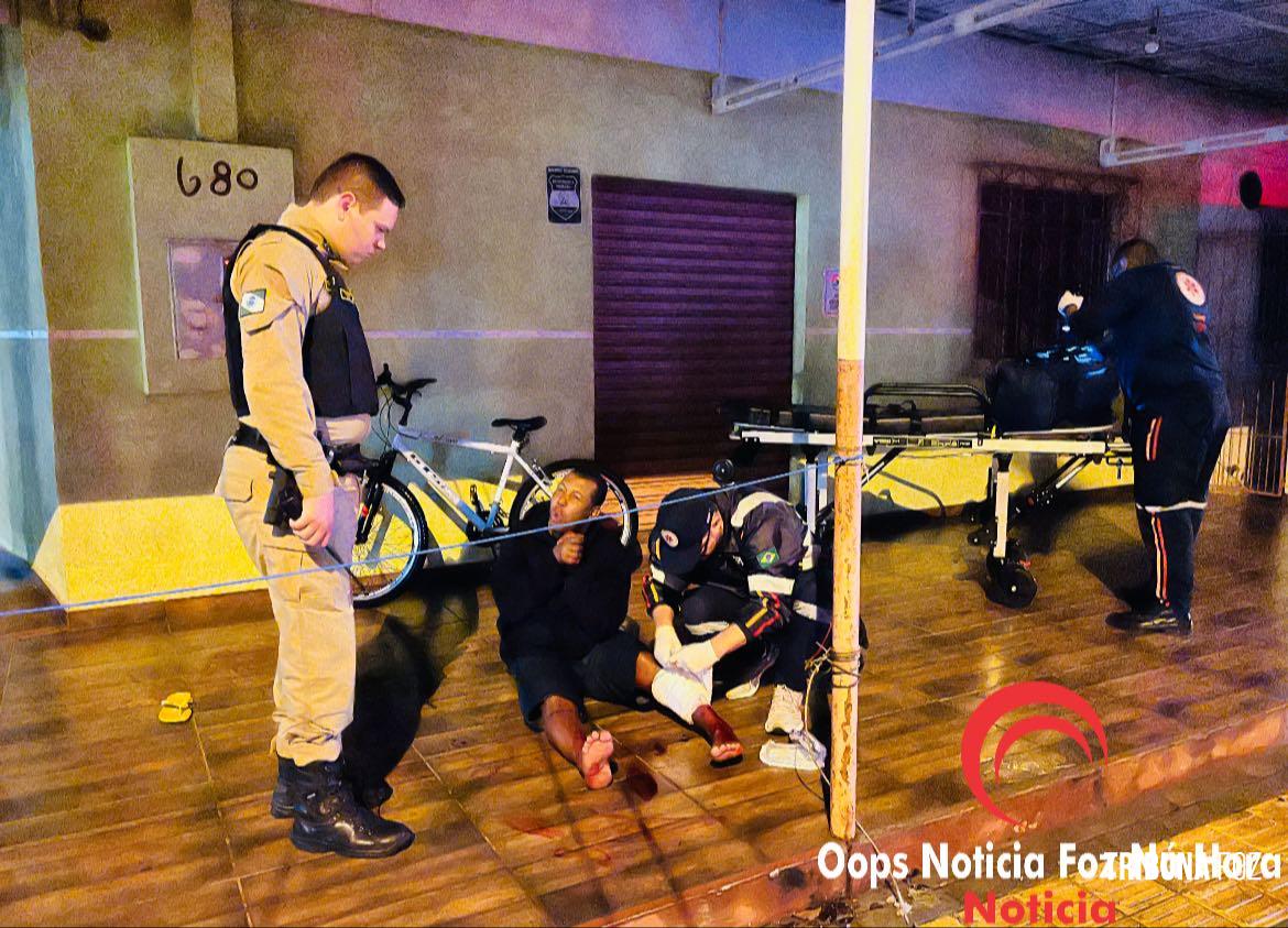 Levou facada da mulher e ainda pediu pra polícia convencer ela a voltar para ele no bairro Três Lagoas