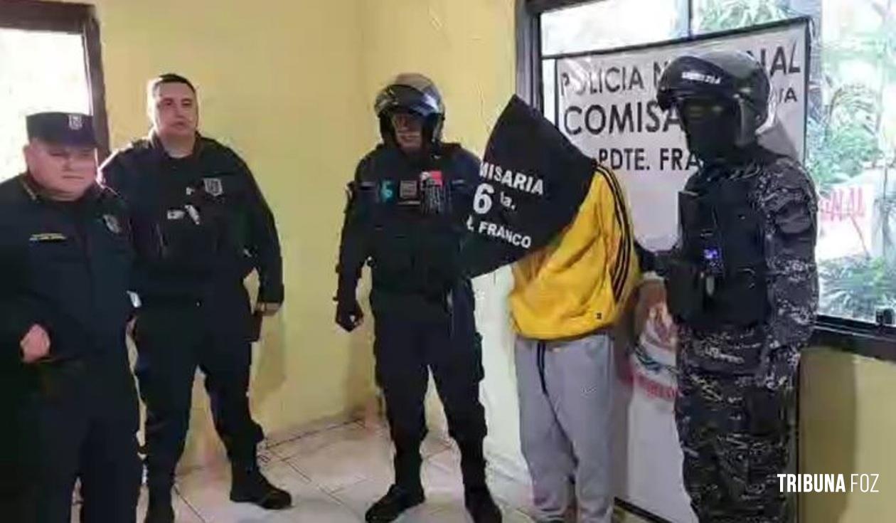 Membro do PCC é preso pelos crimes de violência domestica, porte ilegal de arma de fogo e drogas em Presidente Franco