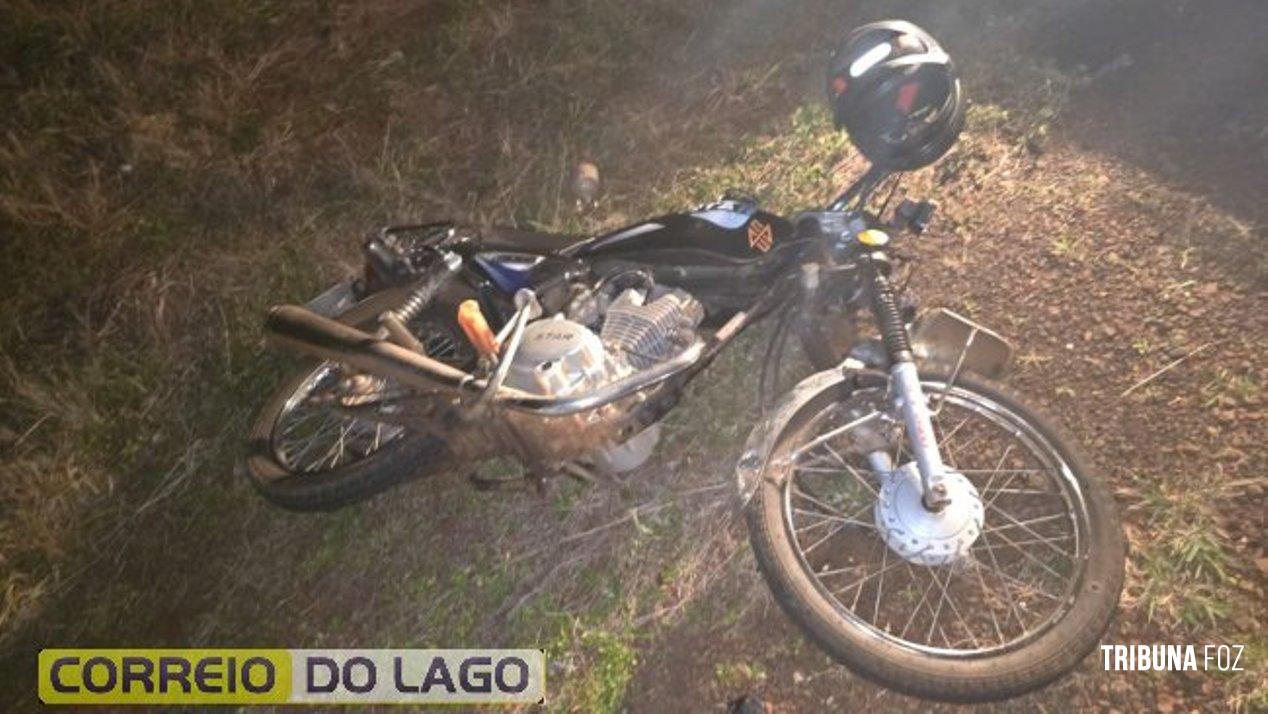 Motociclista é encontrado ferido às margens da PR-317 em distrito de Santa Helena