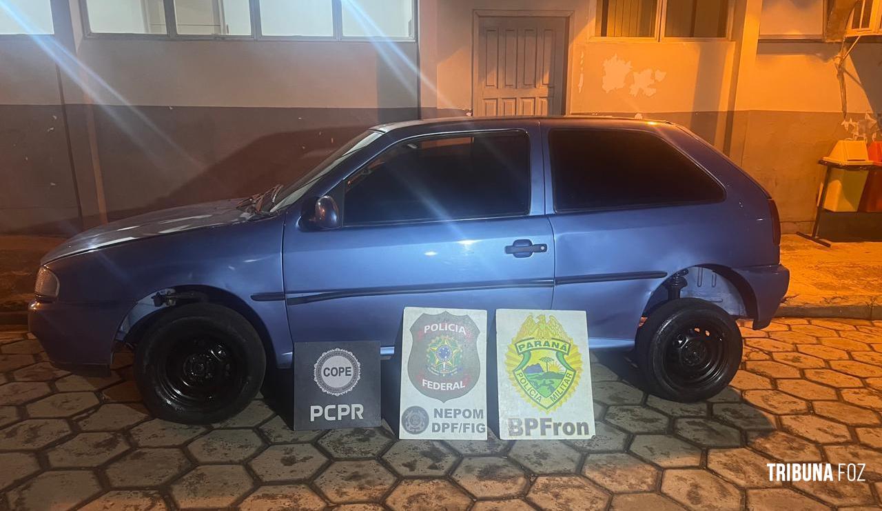 PF, PC e PM apreendem 415 Kg de drogas com dois menores em Foz do Iguaçu PF, PC e PM apreendem 415 Kg de drogas com dois menores em Foz do Iguaçu
