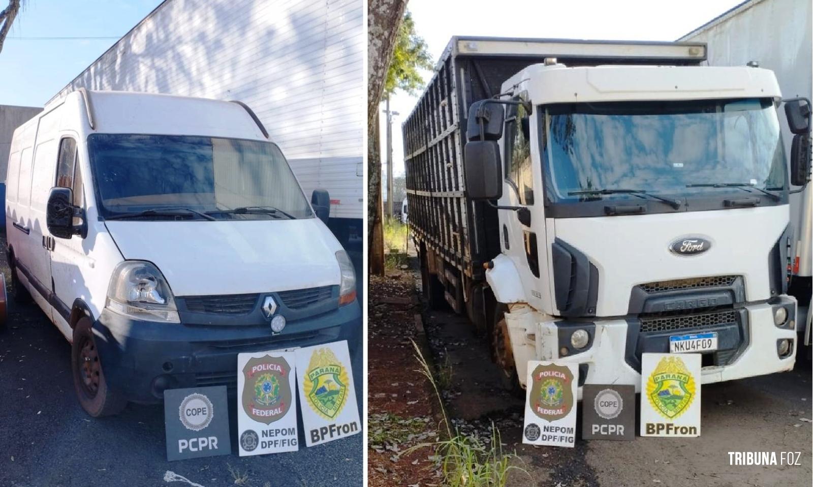 PF, PC e PM apreendem veículos com caixas de cigarros contrabandeados em Itaipulândia PF, PC e PM apreendem veículos com caixas de cigarros contrabandeados em Itaipulândia