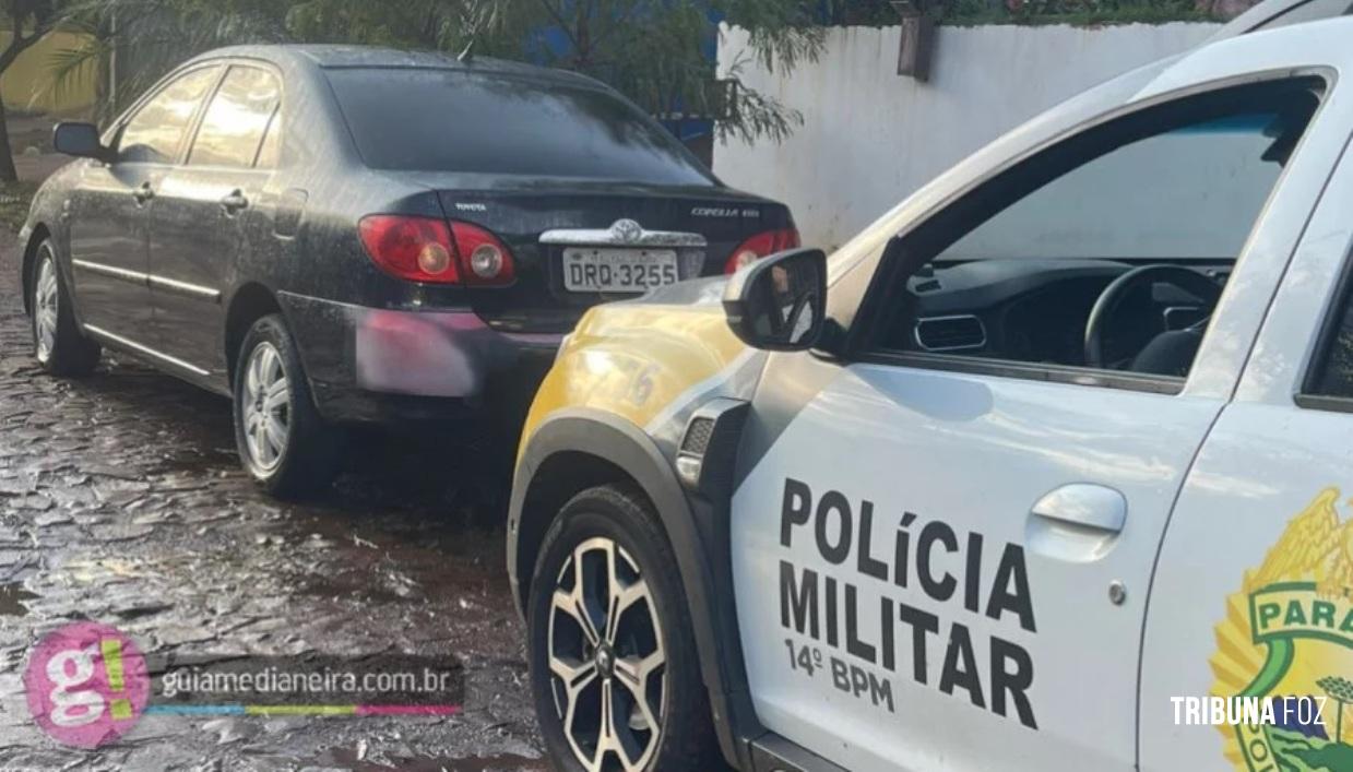 PM recupera veículo roubado em São Miguel do Iguaçu que estava abandonado em Medianeira