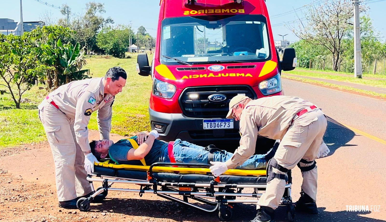 Motociclista fica ferido após colisão no Bairro Cidade Nova 