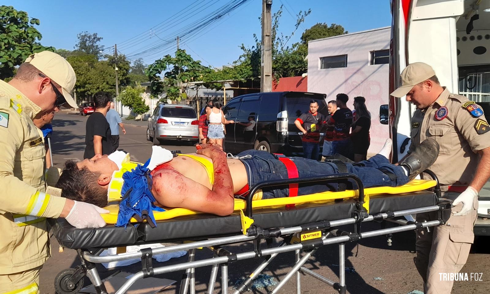 Motociclista fica ferido após colisão no Bairro Porto Meira