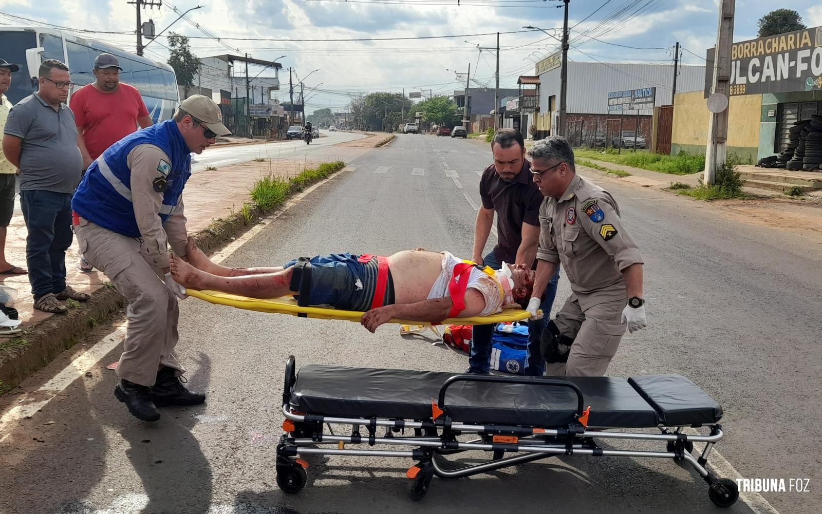 Motociclista fica gravemente ferido após queda no Porto Meira Motociclista fica gravemente ferido após queda no Porto Meira