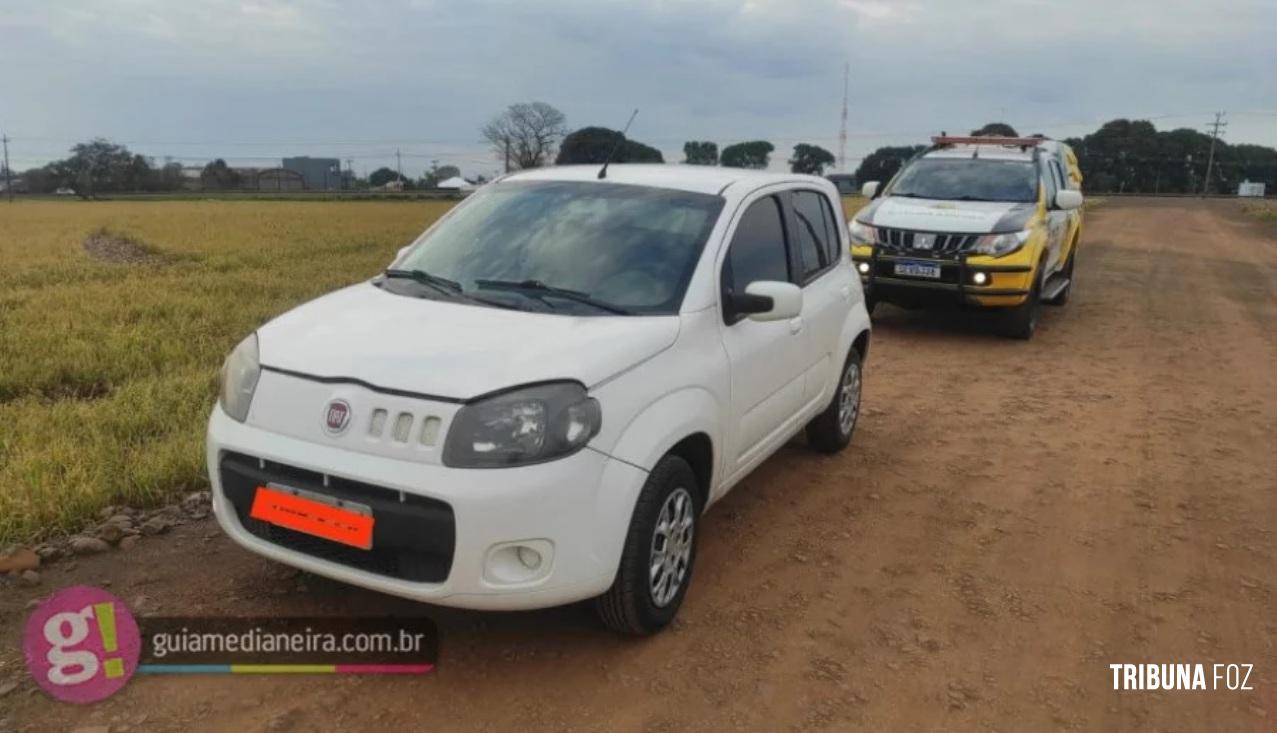 Patrulha Rural da Polícia Militar recupera veículo roubado em Medianeira Patrulha Rural da Polícia Militar recupera veículo roubado em Medianeira