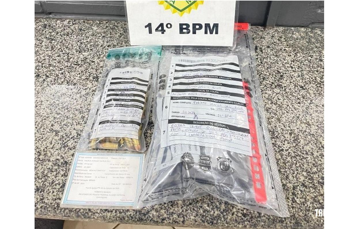 PM apreende arma de fogo durante atendimento de ocorrência de violência doméstica e familiar em Foz do Iguaçu