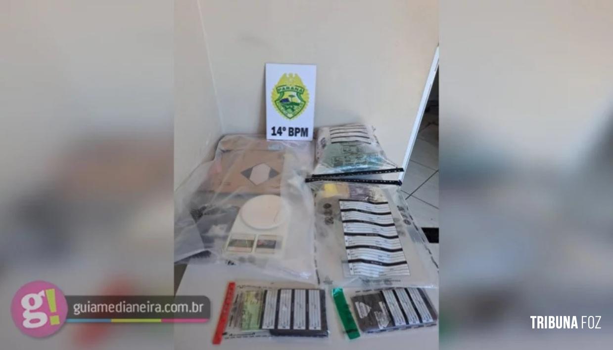 PM prende suspeito de tráfico de drogas e cumpre mandado de prisão em Medianeira