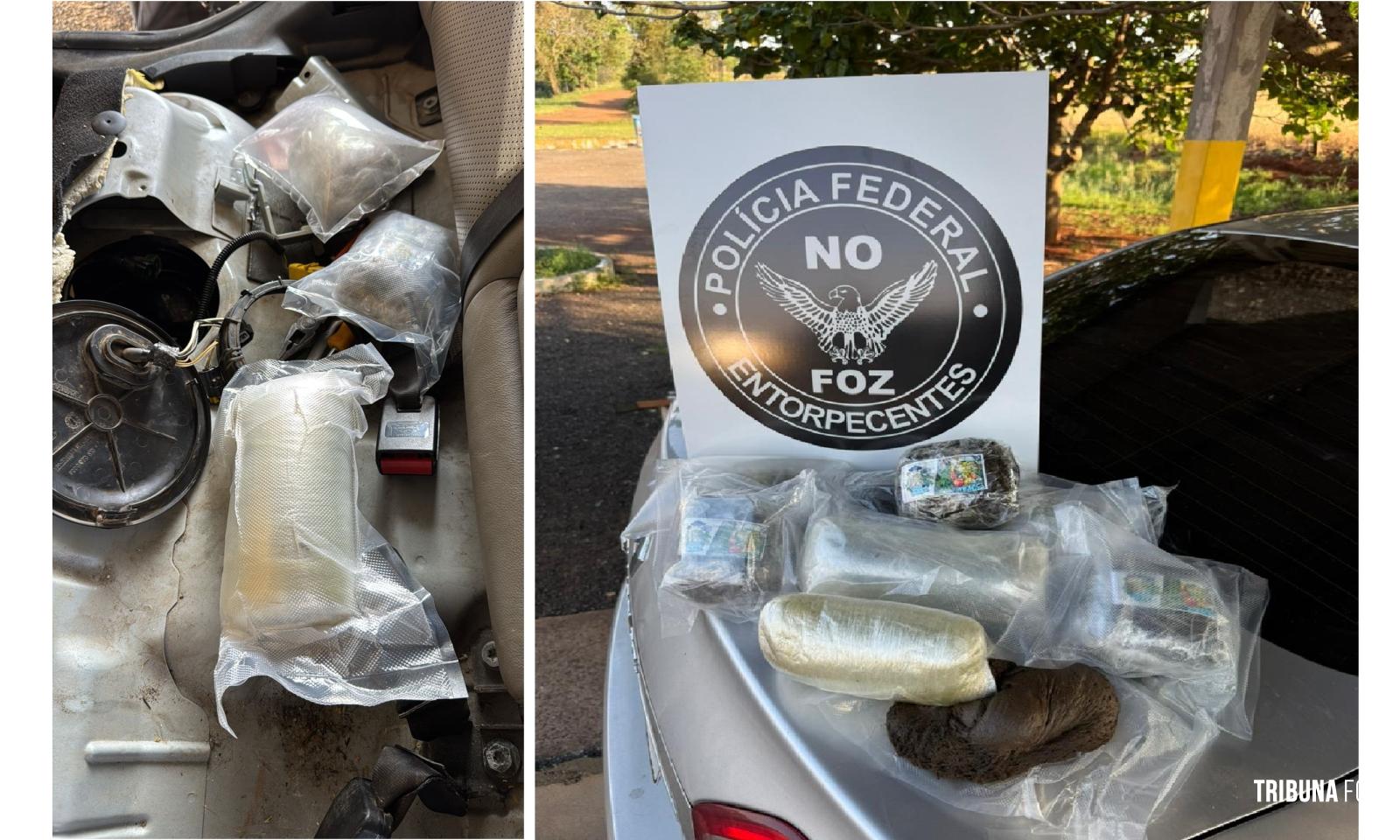 Policia Federal prende casal com 7 Kg de haxixe oculto no tanque de combustível do veículo em Céu Azul