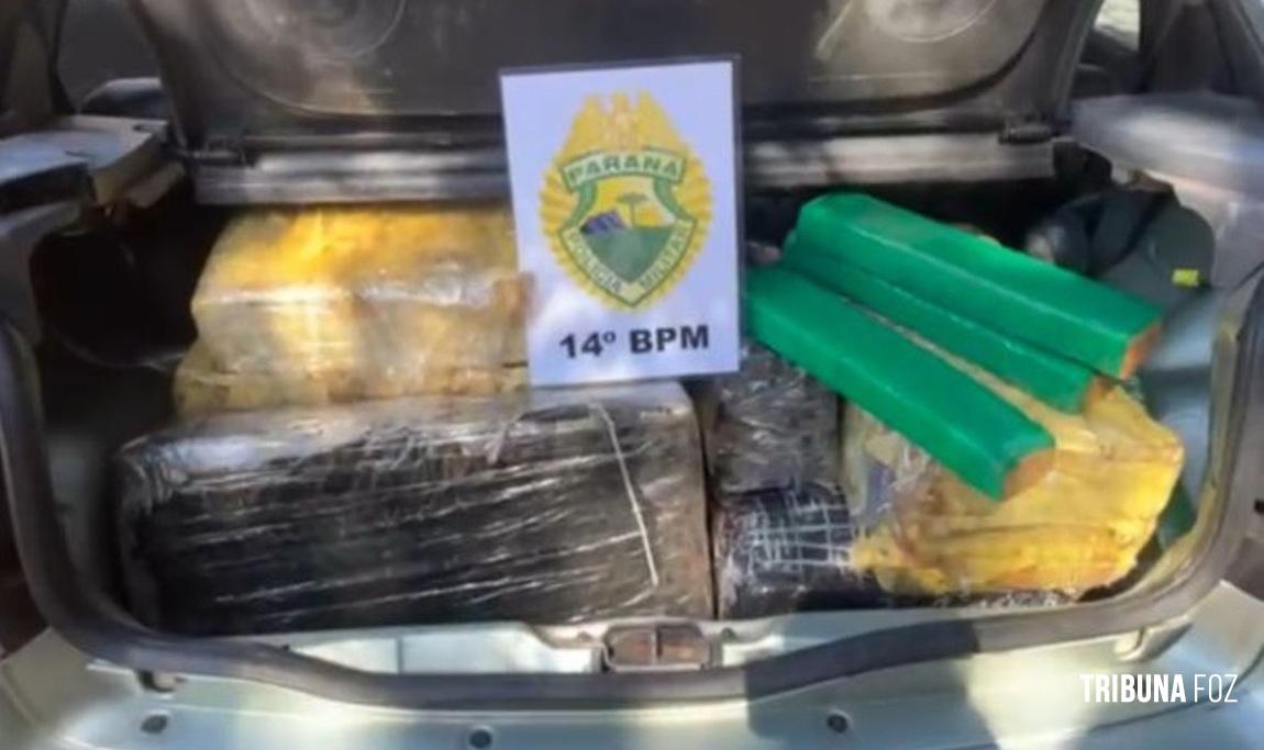Polícia Militar apreende veículo com quase 200 Kg de maconha em Foz do Iguaçu