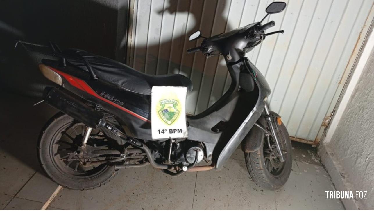 Policia Militar recupera motocicleta em Foz do Iguaçu Policia Militar recupera motocicleta em Foz do Iguaçu