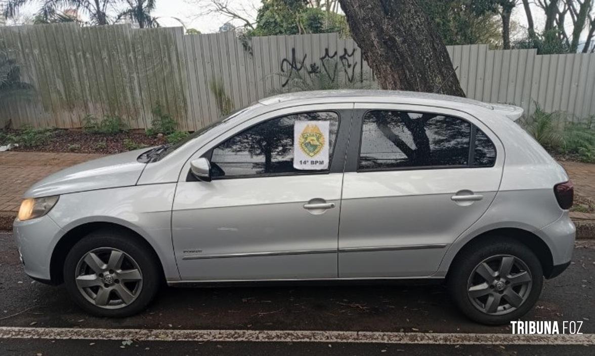 Polícia Militar recupera veículo roubado no centro de Foz do Iguaçu