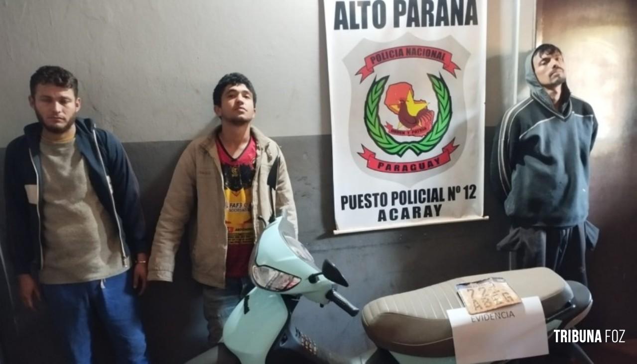 Policia Nacional prende três pessoas após GPS instalada na moto indicar onde estavam os ladrões