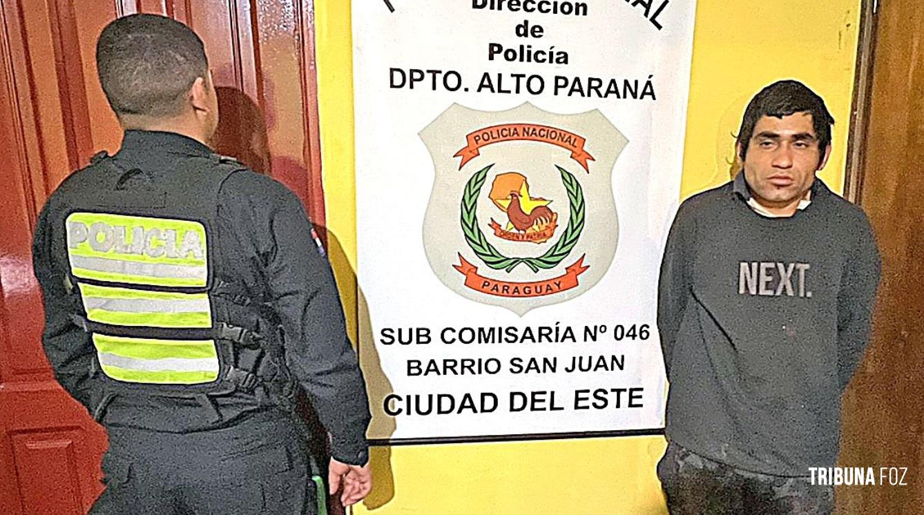 Policia prende ladrão que aterrorizava moradores no Km 8 de Ciudad Del Este Policia prende ladrão que aterrorizava moradores no Km 8 de Ciudad Del Este