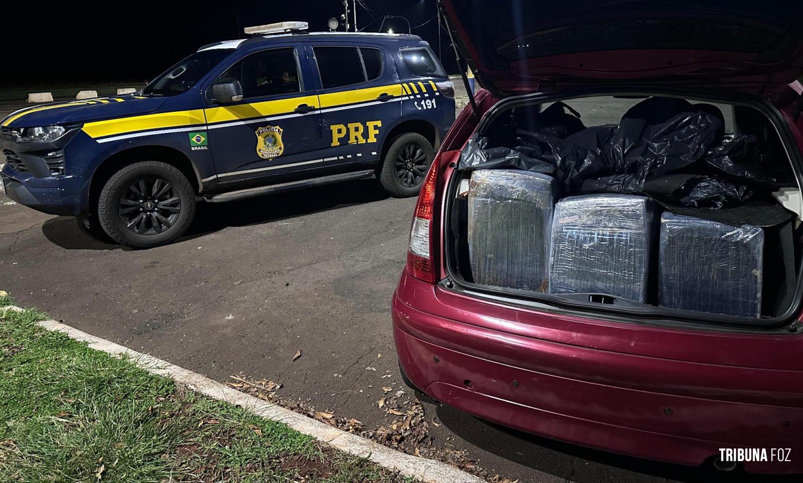 PRF prende foragido e apreende 416 quilos de maconha na BR-277
