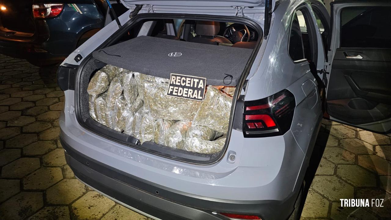 Receita Federal retém 115 quilos de maconha tipo capulho em São Miguel do Iguaçu