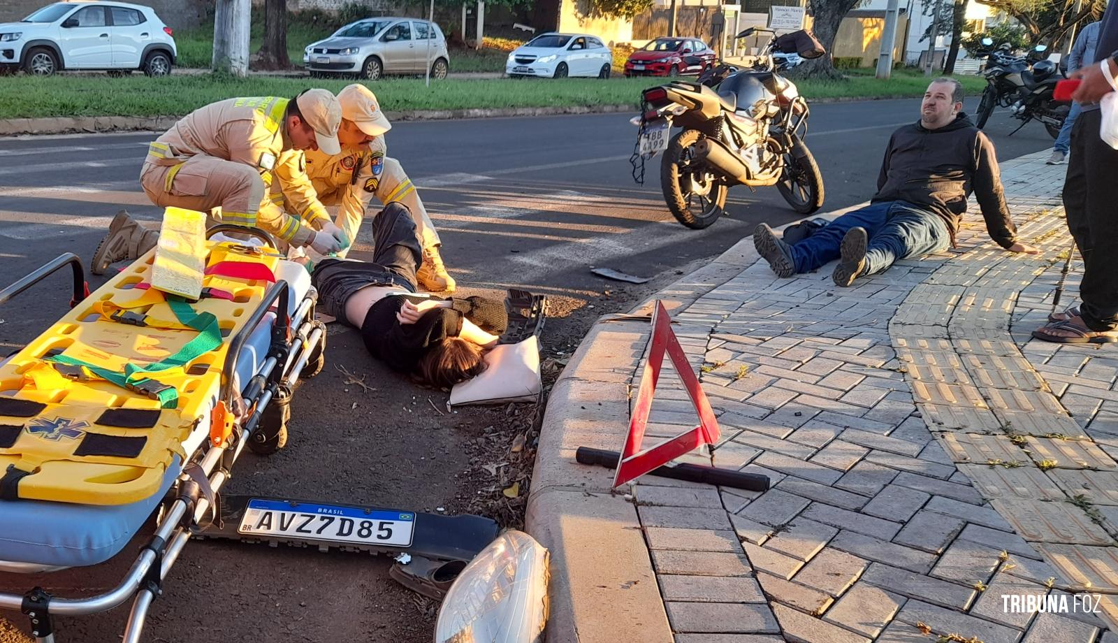 Siate socorre duas vítimas após colisão na Vila Yolanda