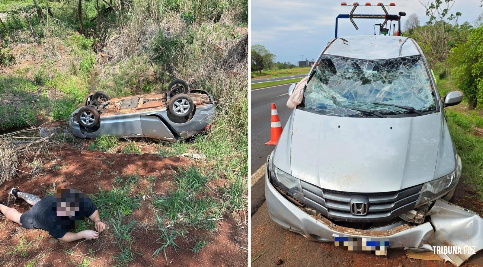 Veículo capota com R$ 200 mil em smartphones durante fiscalização na BR-277