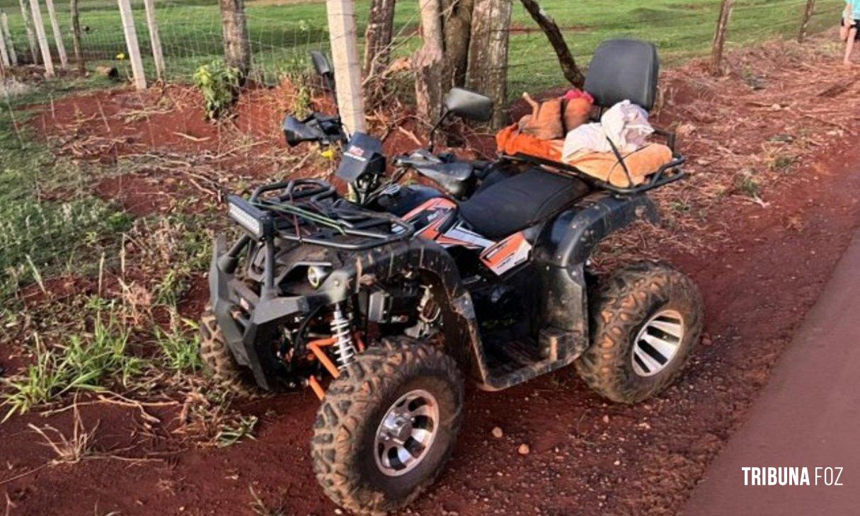 Acidente entre carro e quadriciclo mobiliza equipes do SAMU e Defesa Civil em Santa Helena