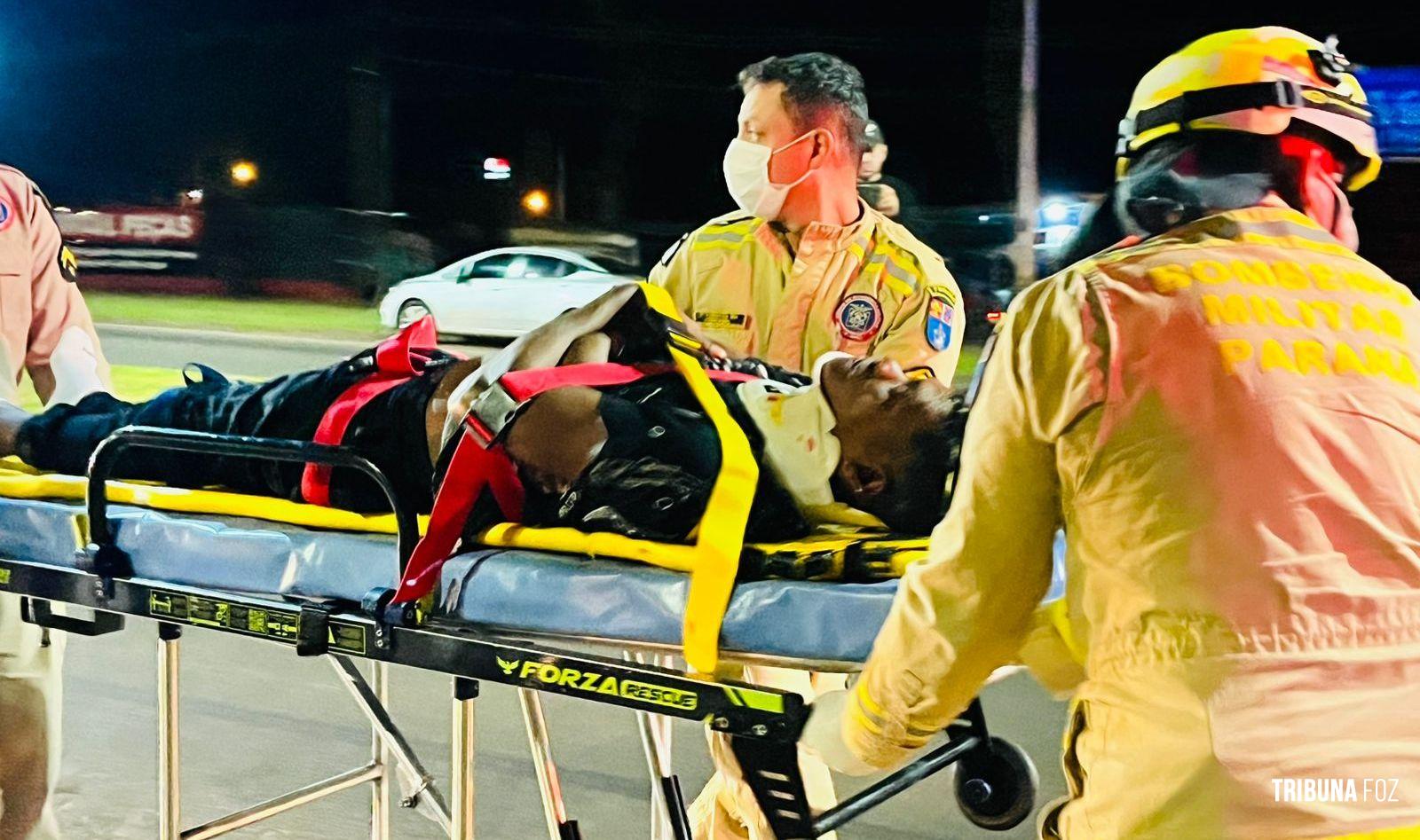 Homem fica gravemente ferido após ser atropelado por moto na BR-277 Homem fica gravemente ferido após ser atropelado por moto na BR-277