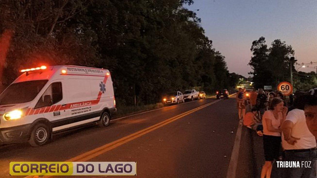 Homem se envolve em dois acidentes seguidos no interior de Santa Helena