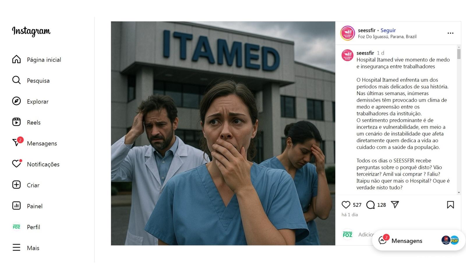 Hospital ITAMED e o fracasso administrativo da era Enio Verri Hospital ITAMED e o fracasso administrativo da era Enio Verri