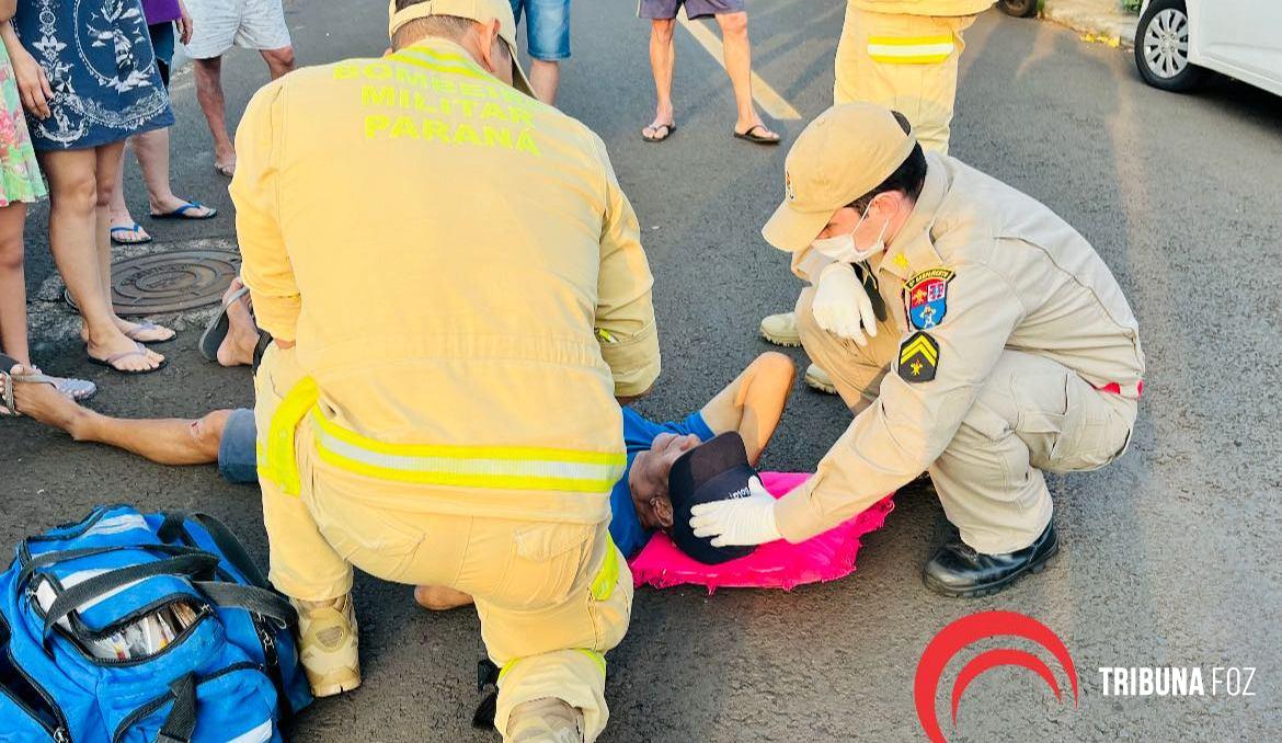 Idoso é atropelado por motocicleta que fugiu sem prestar socorro no bairro Três Lagoas